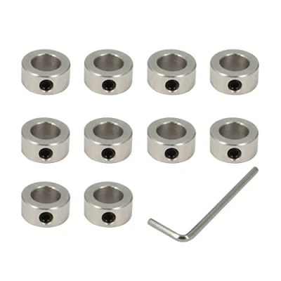 Image of Befenybay 10 Pcs Lock Collar 10mm Shaft T10 Lead Screw Ring for CNC Parts (10mm Silver)