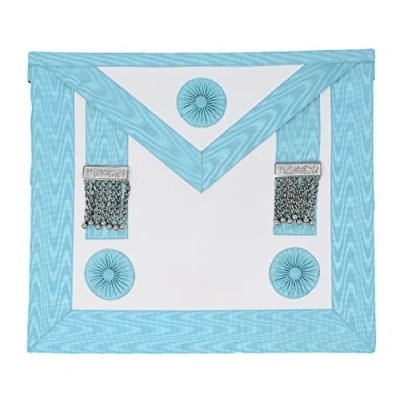 Image of IPL Masonic Craft Regalia Master Masons MM Premium Lambskin Leather Apron, White