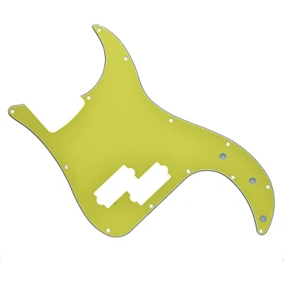 Image of Dopro 13 Hole Precision Bass Pickguard PB P Scratch Plate for USA/Mexican FD Yellow 3 Ply