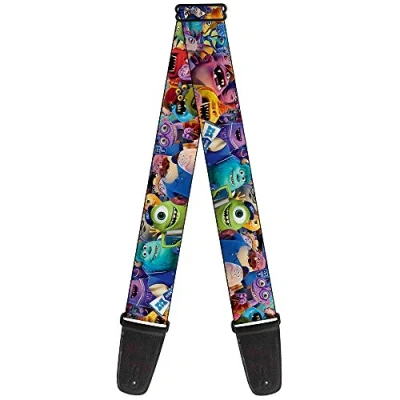 Image of Buckle Down Guitar Strap Monsters University Stacked 2&quot; Wide 29 54&quot; Length