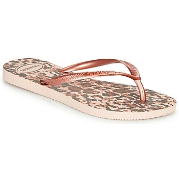 Image of Havaianas, Women&#039;s, Slim Animals, Flip Flop, Ballet Rose, 7.5/8 UK