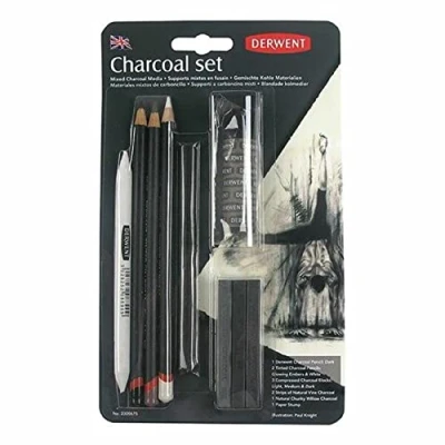 Image of Derwent Charcoal Set Blister Pack of Mixed Media