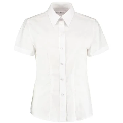 Image of Kustom Kit Women&#039;s Workwear Oxford Shirt (Short Sleeve), White (White Kk Wte ), 10