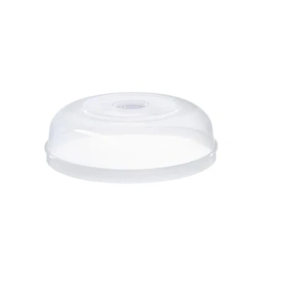 Image of GastroMax Clear Microwave Cover for Food 25cm Wide w/ Air Vent BPA Free Plastic Safe Oven Plate Dishwasher Max 100 Degrees Celsius Heat Resistance