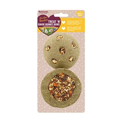 Image of Rosewood Boredom Breaker Treat &#039;N&#039; Gnaw Bunny Buns, Rabbit Treats &amp; Small Animal Treats, 150g