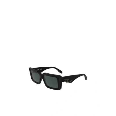 Image of Karl Lagerfeld Woman KL6180S 001 Sunglasses Acetate Black Squared Normal