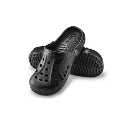 Image of ESTRO Garden Clogs for Men Shoes Women Mens Gardening Plastic A78 (8 UK, Black)