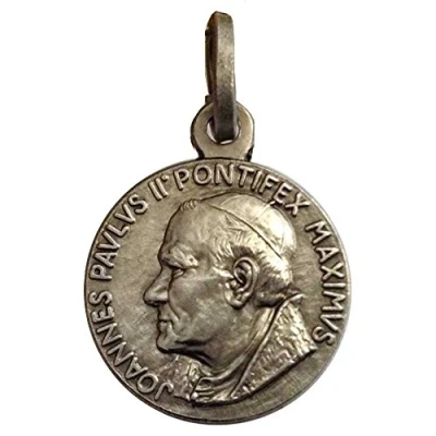 Image of 925 Sterling Silver &quot; Saint Pope John Paul II Medal