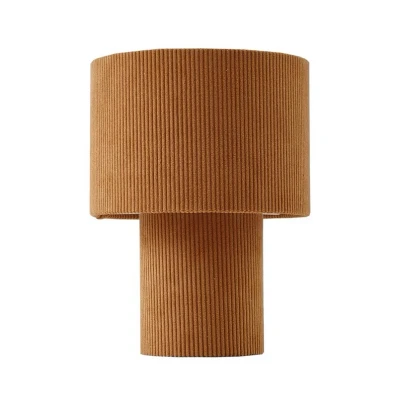 Image of Lindby table lamp Jone, light brown, textile, 30 cm high, E27