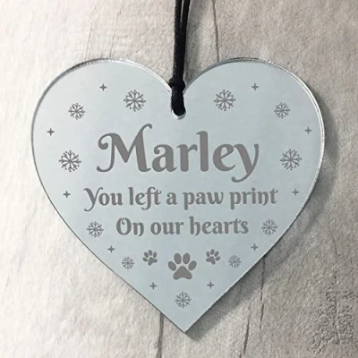 Image of RED OCEAN Personalised Christmas Bauble Tree Decoration Dogs First Engraved