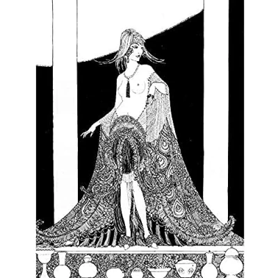 Image of Wee Blue Coo Art Deco Woman Portrait Unframed Print Poster Wall Decor 12X16 Inch