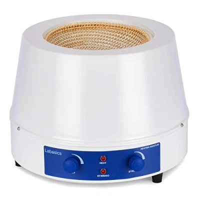 Image of Labasics Heating Mantle, and Stirring Electromantles Electrothermal Lab Mantle with Magnetic Stirrer 0 1400 RPM Temperature Control 220V/450℃ 350W, 1000 ml