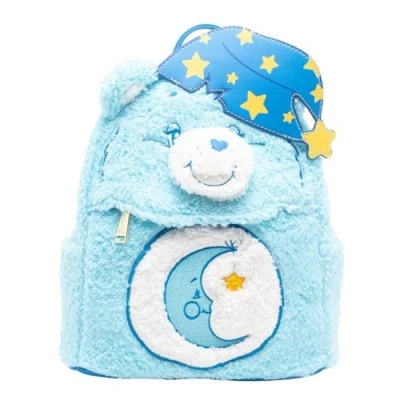 Image of Loungefly Care Bears Bedtime Bear Plush Cosplay Womens Backpack, Multicolor, One Size, Cbbk0021