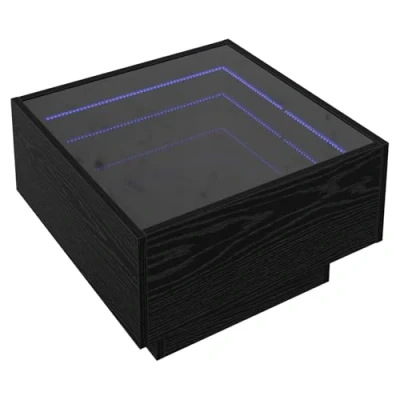 Image of vidaXL Coffee Table Black oak 50 x 30 cm Engineered wood