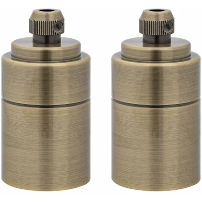 Image of vidaXL Lamp Holders 2 pcs Bronze E27