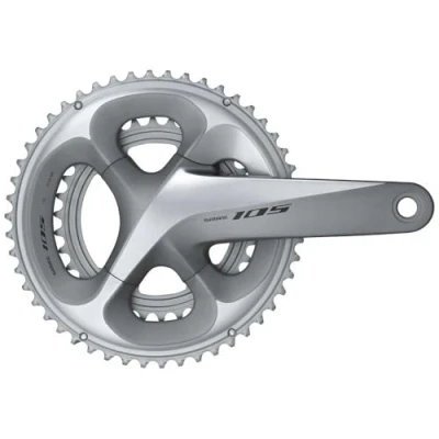 Image of Shimano 105 FC R7000 double chainset, HollowTech II 172.5 mm 53 / 39T, silver