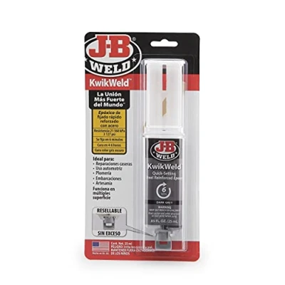 Image of J B Weld 50176SPA Epoxy Quick Fix Reinforced with Steel Metal Crafts Automotive Plumbing Boating Plastic 25 ml
