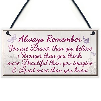 Image of RED OCEAN Beautiful Friendship Sign Gift Best Friend Shabby Chic Plaque You Are Stronger