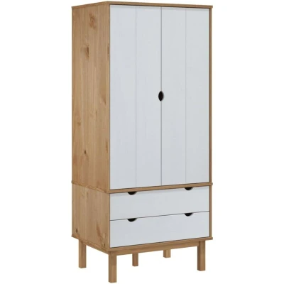 Image of vidaXL Wardrobe OTTA 76.5x53x172 cm Solid Wood Pine