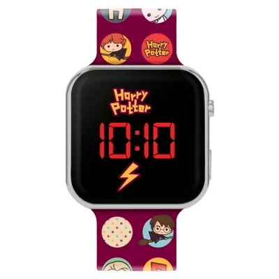 Image of Harry Potter Kids LED Digital Red Silicone Strap Watch HP4155