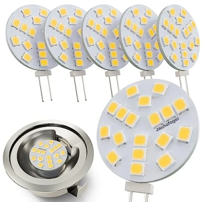 Image of G4 LED Bulbs Natural White 5000K 2W equivalent to JC 12V 20W Halogen Capsule Light Bulb 2 Pin Base Mini 12 Volt 20 Watt for Cooker Hood Extractor Oven Lamp 20w/12v Bipin 6pcs