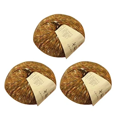 Image of RK HYTQWR 3X 50G Hand Woven Alpaca Colorful Soft Crochet Baby Warm Diy Knitting Wool Yarn,Alpaca Yarn,Late Autumn Maple