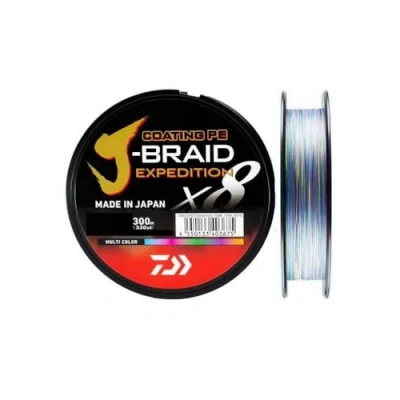 Image of Daiwa J Braid Expedition X8E Braided line Multicolor 0.32mm/31kg (300m) fishing