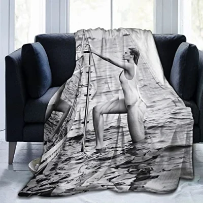 Image of Margot Robbie Fleece Blanket Throw Lightweight Super Soft Cozy Luxury Bed Microfiber