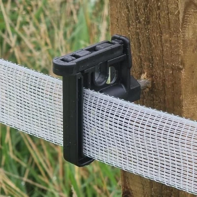 Image of Electric Fence Tape and Rope Combi Clip Insulator Screw In Insulated Plastic Wire Hook Wood for Wooden Posts UV Stabilised Weather Resistant Ideal Horse Fences (75)