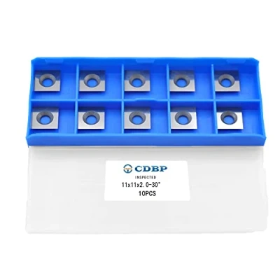 Image of CDBP 11mm Square Straight Carbide Inserts for Woodturning, 11x11x2.0mm Replacement Cutter Knives Woodworking Roughing Tool, 10pcs
