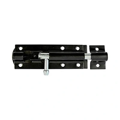 Image of TIMCO Straight Tower Bolt Black 8&quot; Fixings Included