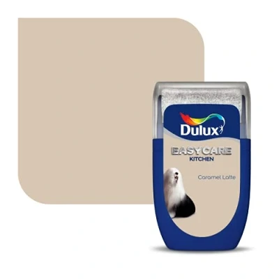 Image of Dulux Easycare Kitchen Tester Paint, Caramel Latte, 30 ml