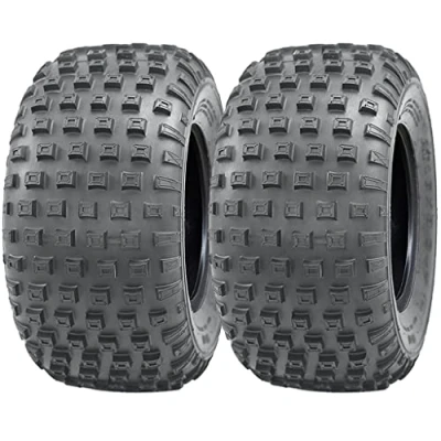 Image of 145/70 6 Knobby ATV Quad Tyres Tubeless 50cc 90cc 110cc 75kgs Wanda (Set of 2)