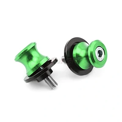 Image of Swingarm Spools Sliders For Kawasaki Z650 Z800 Z900 Z1000 Z1000SX ZX6R ZX10R Ninja 650 Motorcycle Rear Stand Bobbins Screw Bolt 8mm (Green)