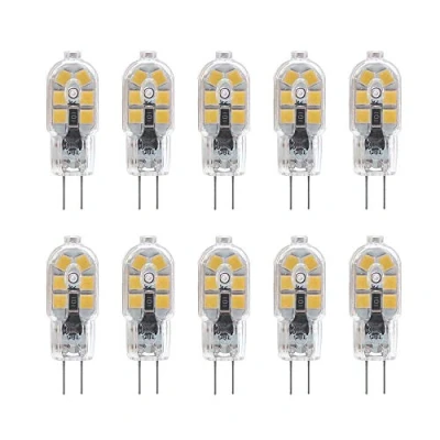 Image of G4 LED Bulbs 2Watt, AC 220 240V, Warm White 3000K Lamps, 20 Watt Halogen Equivalent, 360Beam Angle, 200lm, Non Dimmable, Pack of 10