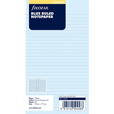 Image of Filofax Personal Blue Ruled Notepaper