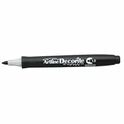 Image of Artline &#039;Decorite&#039; Black Marker Pen 1.0mm for Card, Glass, Metal and Plastic