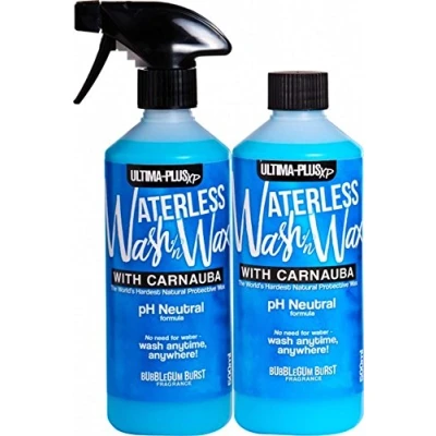 Image of Ultima Plus XP pH Neutral Car Care Cleaner Waterless Wash &amp; Wax with Carnauba 2 x 500ml Bubblegum Burst Shine