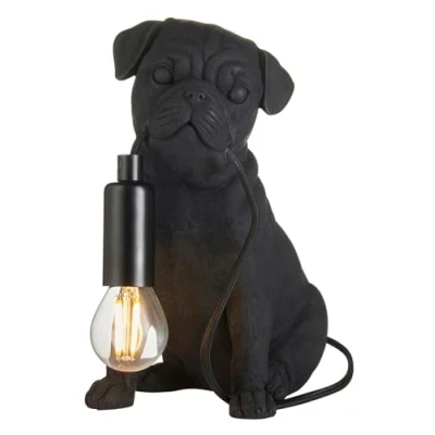 Image of Endon 107325 Pug Puppy Table Light, matt Black