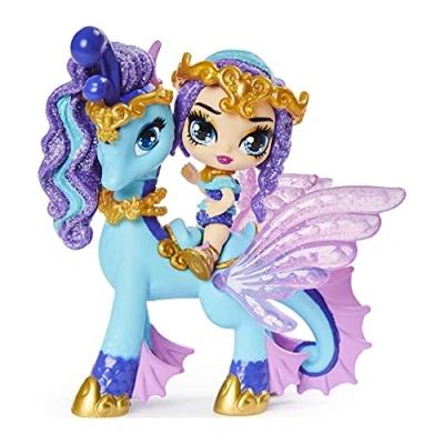 Image of Hatchimals Pixies Riders, Lagoon Lily Pixie and Seastallion Glider Hatchimal Set with Mystery Feature