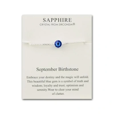 Image of Philip Jones September (Sapphire) Birthstone Bracelet Created with Zircondia® Crystals