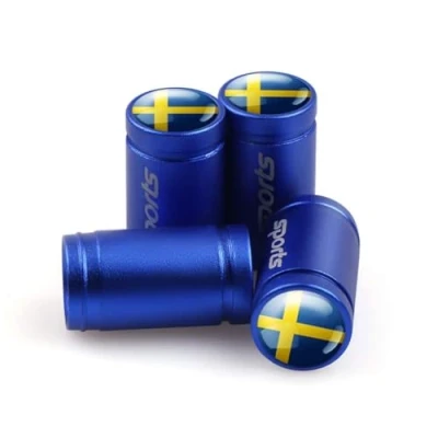 Image of 4 Pieces Tyre Valve Caps for Volvo V40 V70 S40 S60 S60L S70 S80 S90 XC40 XC60 XC70 XC90,Car Tire Caps,Dust Car Tyres,Wheel Caps,Valve Covers Replacement Accessories,Leak Proof
