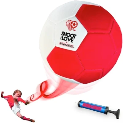 Image of Kickerball Curve and Swerve Soccer Ball/Football Toy Kick Like The Pros, Great Gift for Boys Girls Perfect Outdoor &amp; Indoor Match or Game, Shoot Love