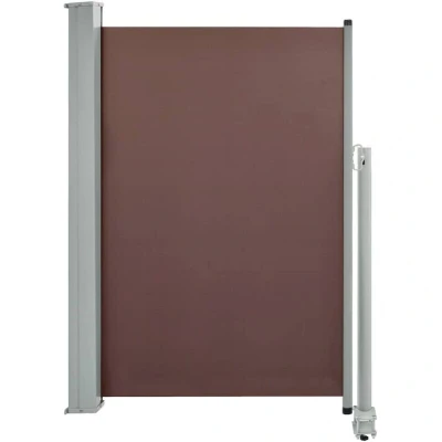 Image of vidaXL Patio Retractable Side Awning 120x300 cm Brown