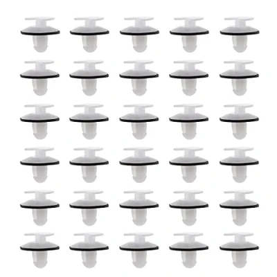 Image of YINETTECH 30x Car Side Door Card Trim Panel Clip White Plastic Moulding Fastener Retainers Compatible with Transit 2006 2014 4046124