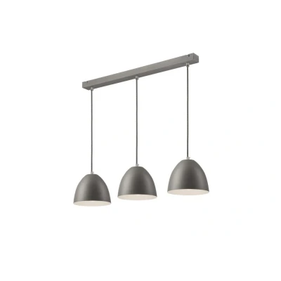 Image of Livia Bar Pendant Ceiling Light Silver, 3x E27