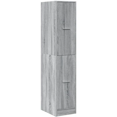 Image of vidaXL Apothecary Cabinet Drawer Chest Gray Sonoma Engineered Wood Storage Unit for Kitchen/Office/Living Room 4 Drawers