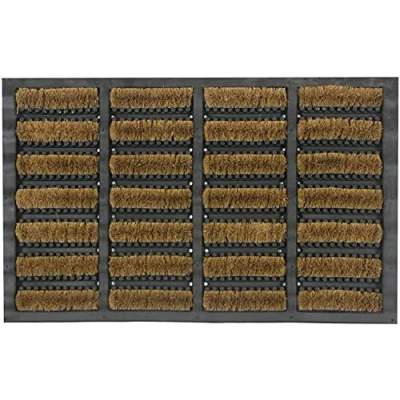 Image of Nimbus Tuff Scrape Doormat 100% Natural Coir Front Door Mat with Rubber Backing Heavy Duty Mud Scrubber Outdoor Doormats Machine Washable Super Absorbent Non Slip Floor 40 X 60 Cm (Pack of 1)