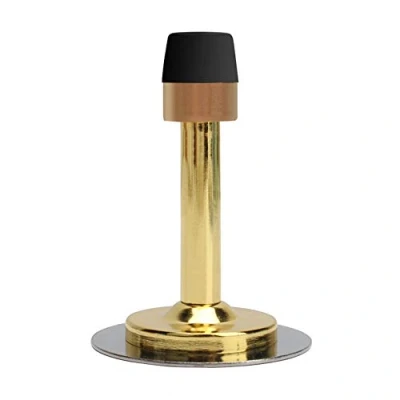 Image of Self Adhesive Wall Mounted Door Stop,Stainless Steel Doorstop Protect Walls from Slamming Doors,No Drill,with Sound Dampening Bumper Top Gold