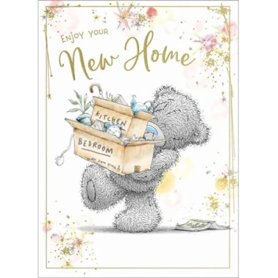 Image of Me to You New Home Card Tatty Teddy Carrying Boxes Official Collection